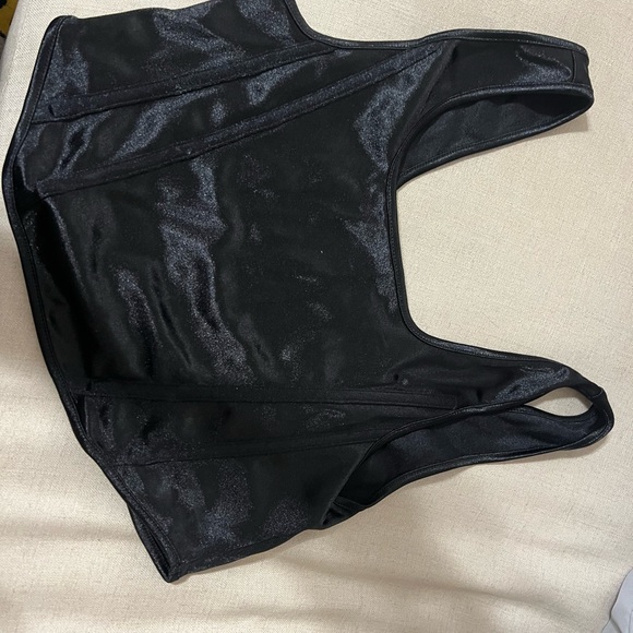 Topshop black crop top size 10 - Picture 2 of 2